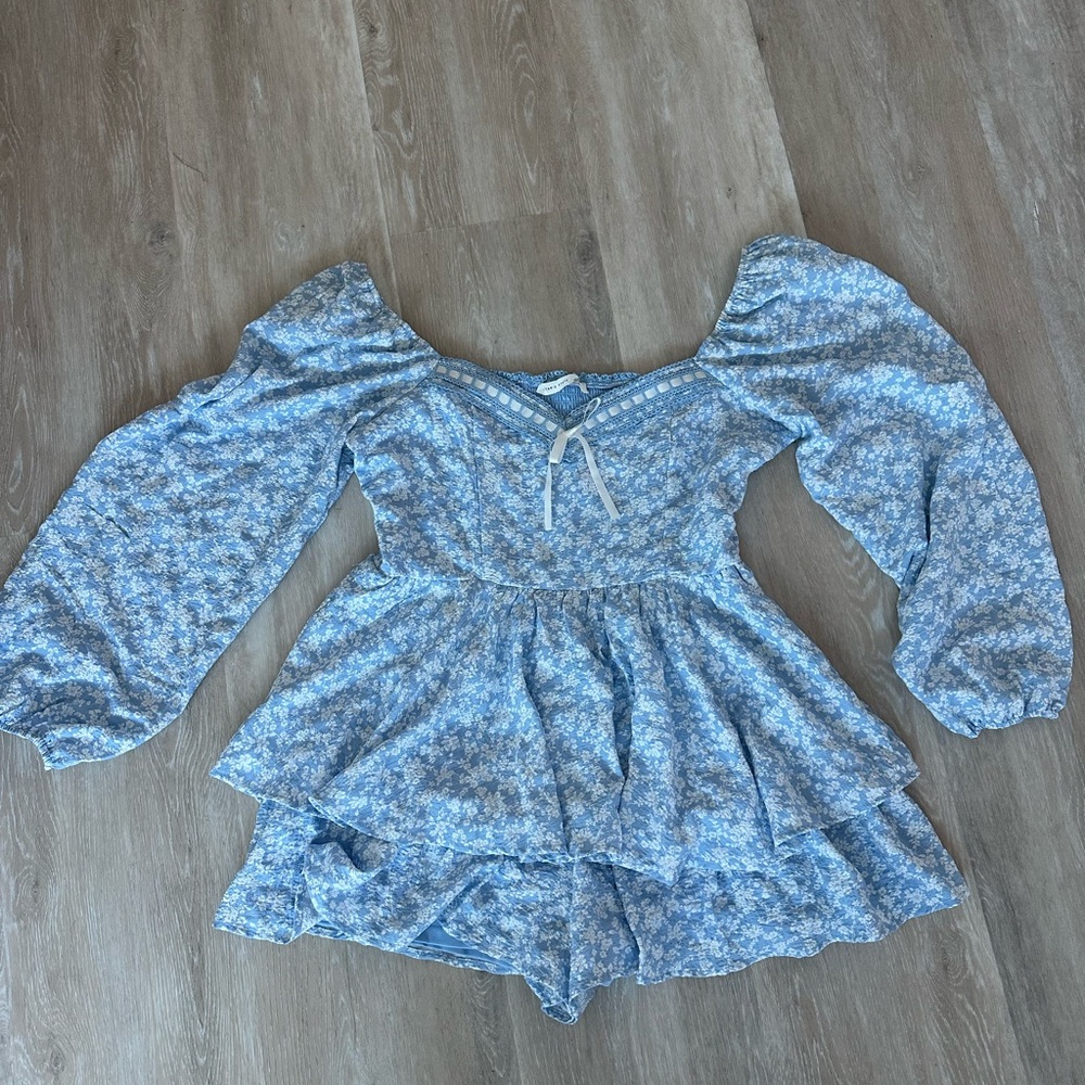 XL Altar'd State Blue Floral Dress/Romper